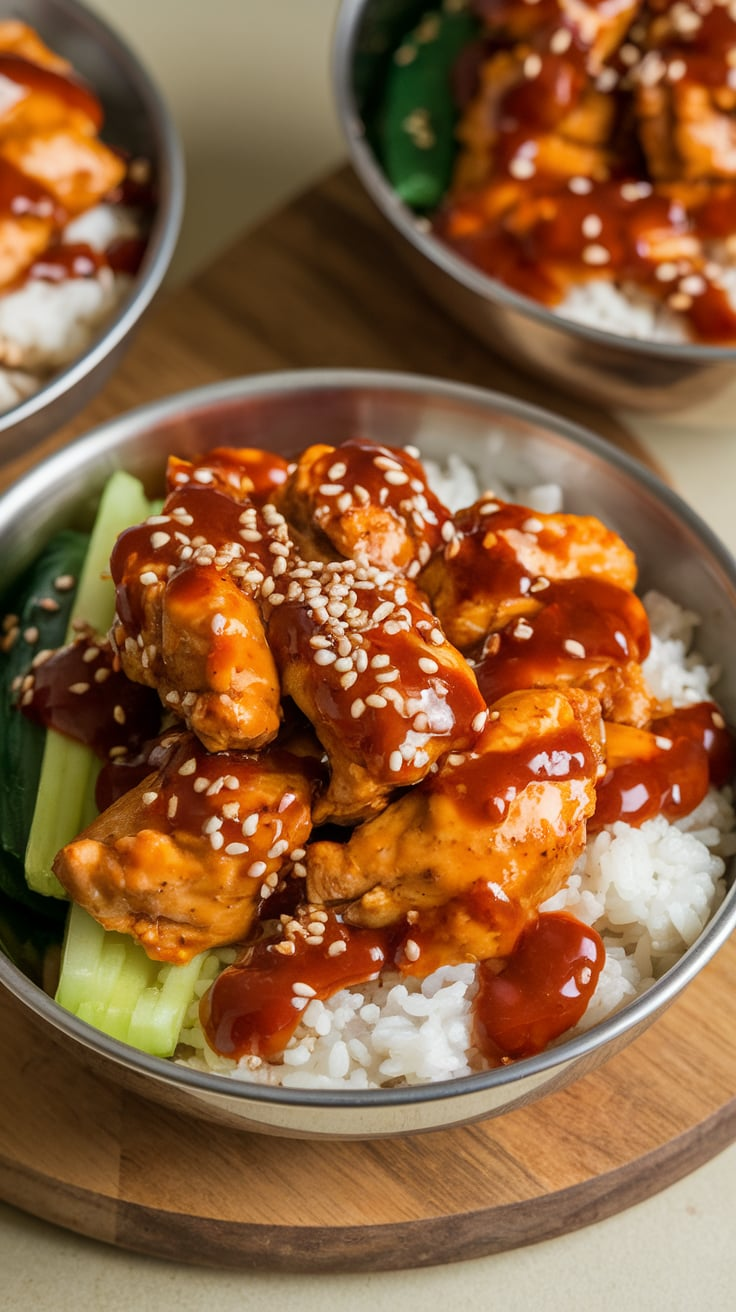 Sweet and Spicy Gochujang Chicken Bowls