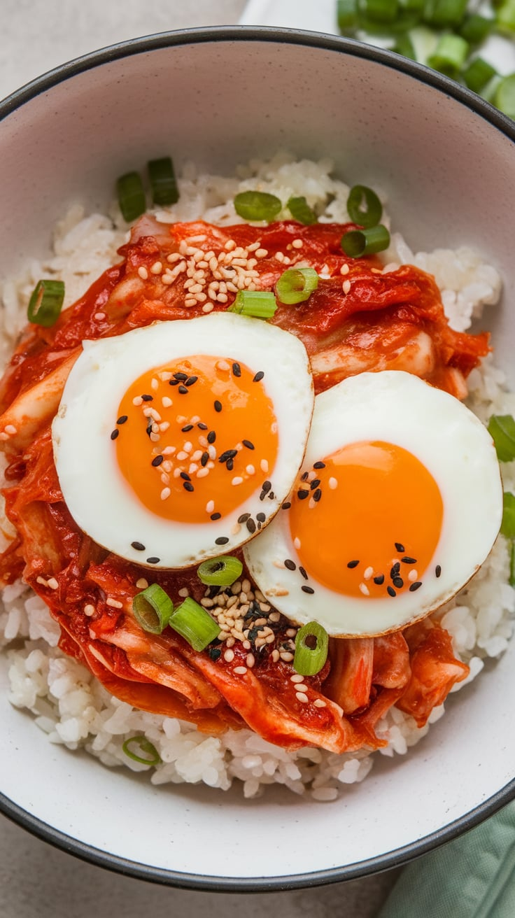 Kimchi Rice Bowl with Jammy Eggs: The Ultimate Lazy Gourmet Hack